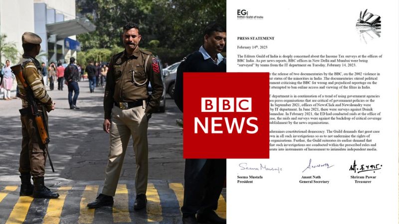 editors guild criticize on bbc office raid