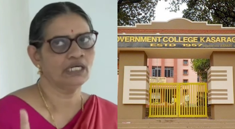 kasargod government college principal against allegation against her