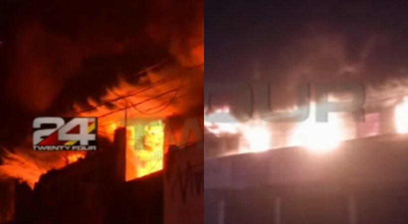 tire shop in palakkad catches fire