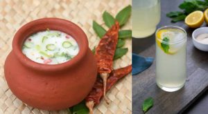 give buttermilk and lemon juice to anganwadi kids