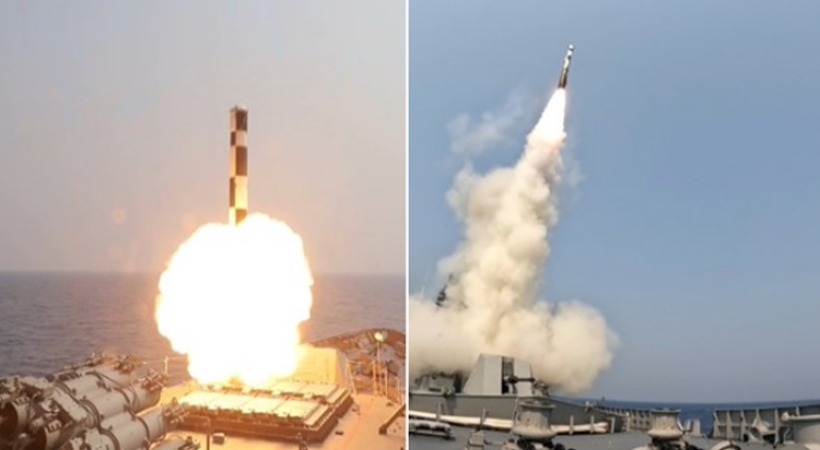 Indian Navy testing BrahMos missile