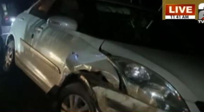 Wild boar caused car accident