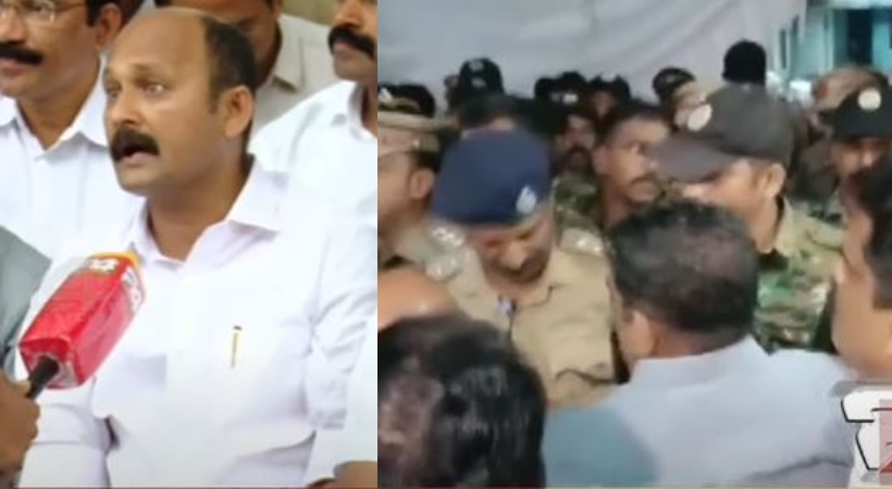 Congress protest in front of Kochi Corporation office