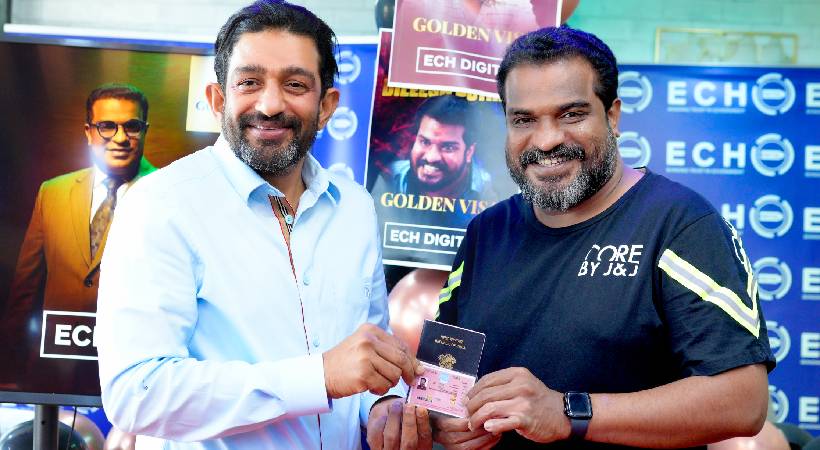 Dileesh Pothan received UAE Golden Visa