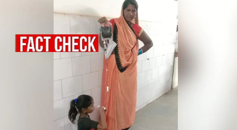 Woman Holds Blood Bag