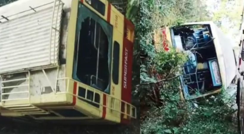 KSRTC bus overturned