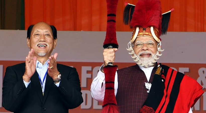 CM Neiphiu Rio with Modi