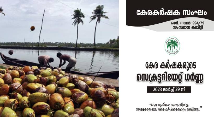coconut farmers secretariat dharna