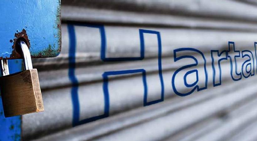 hartal in idukki 13 panchayats