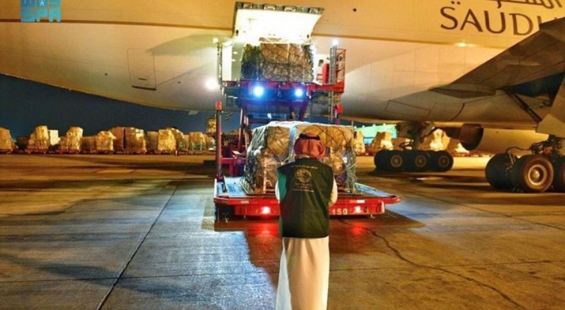 Saudi Arabia sends 168 tons of aid