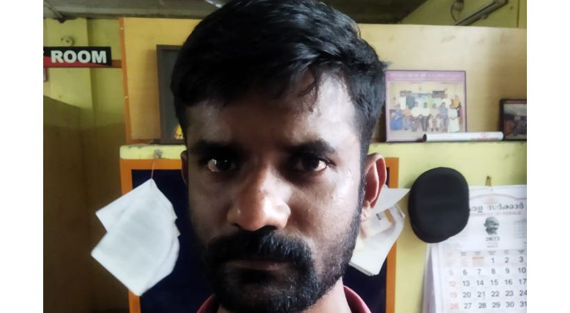 Illegal liquor smuggling young man arrested