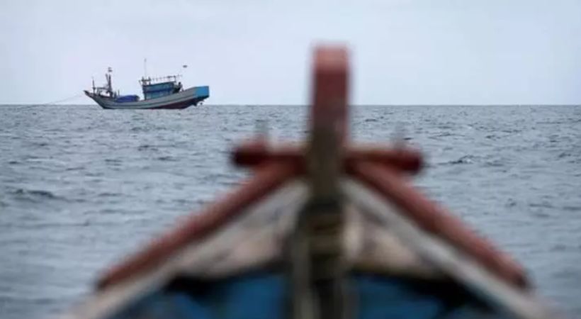 Boat overturned while fishing; Fisherman injured