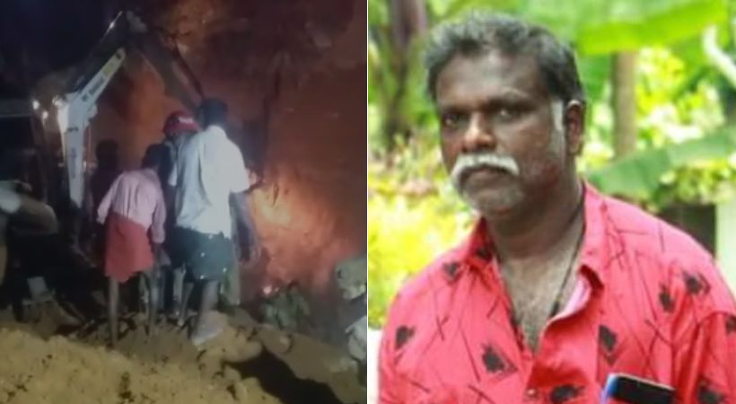 landslide; worker died in Thiruvallam
