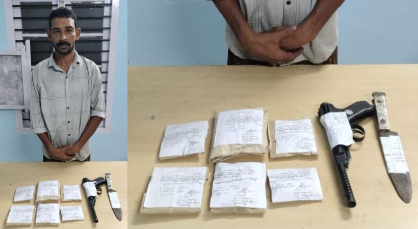 air gun recovered from the youth caught with Cannabis