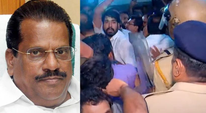 E P Jayarajan Congress Protest