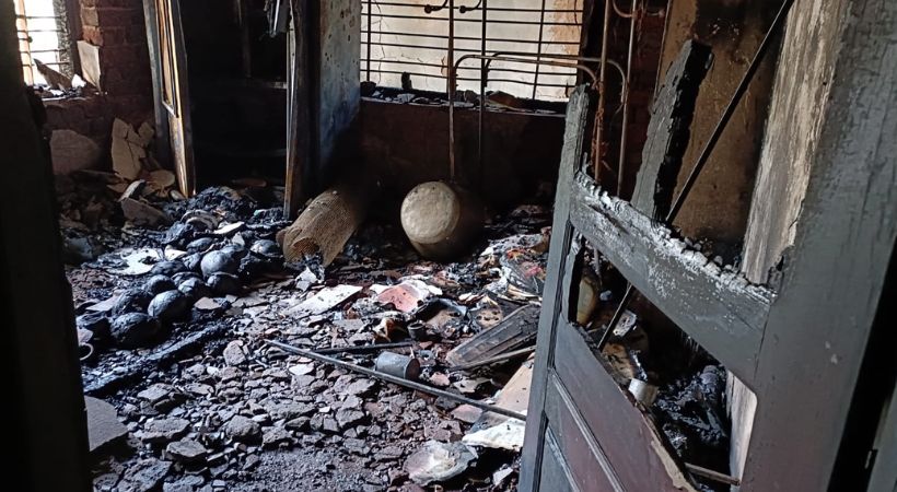 burned house