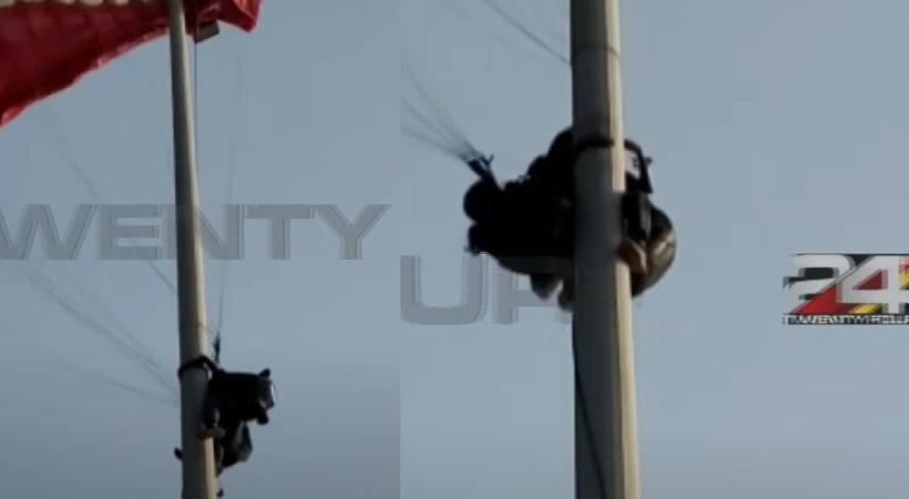 paragliding accident at Varkala Papanasham beach