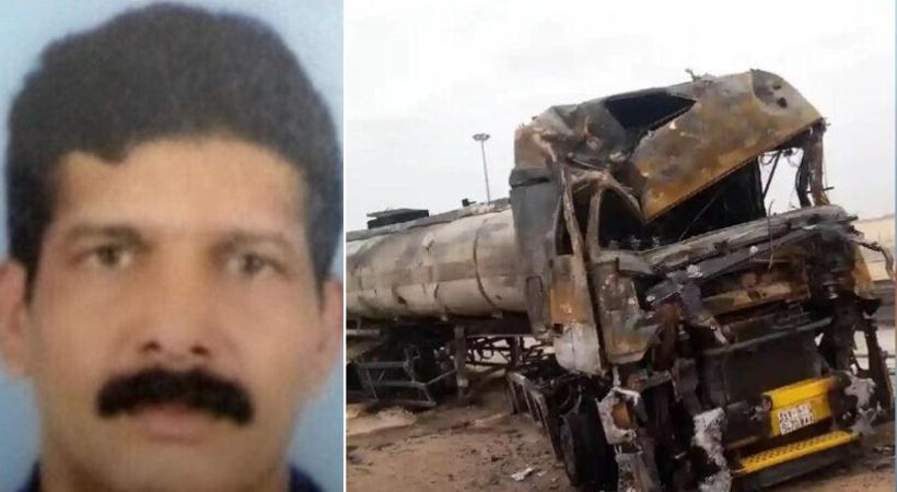 Malayali driver died when the tanker carrying petrol caught fire