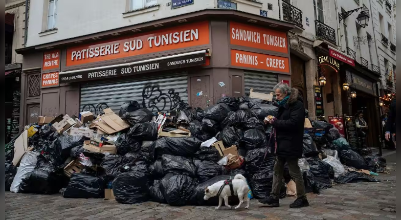 Garbage tarnishes Paris luster as pension strike continues