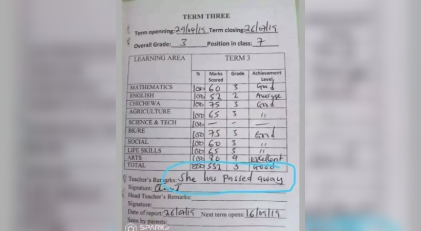 The teacher's comment went viral