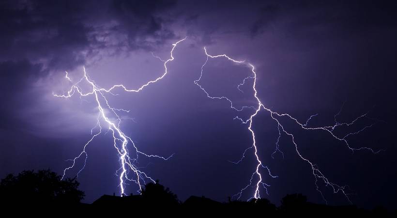 Two relatives dies off lightning at Kottayam
