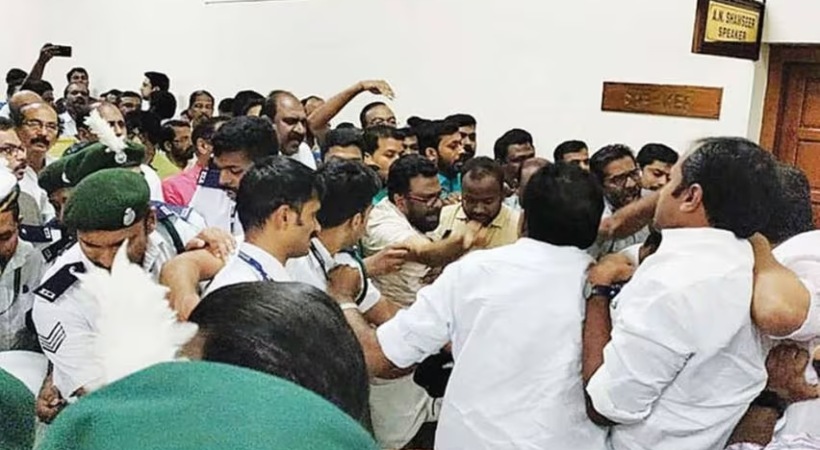 opposition MLAs against police case Kerala assembly conflict