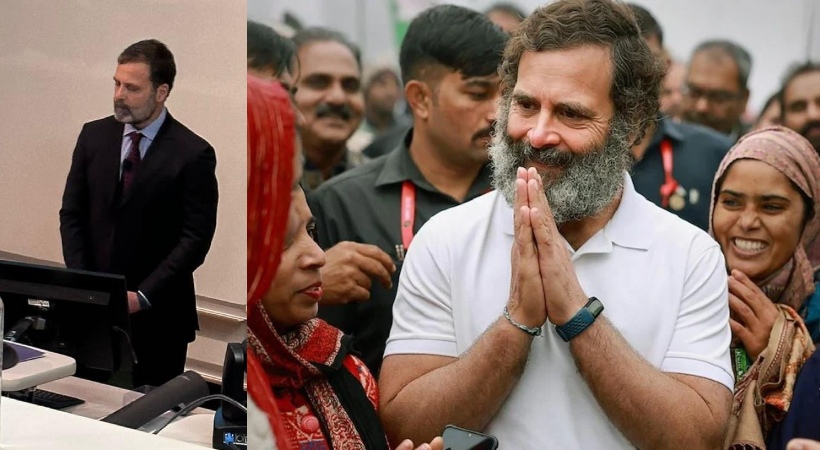 Trimmed beard, sharp suit: Rahul Gandhi has a new look for Cambridge talk