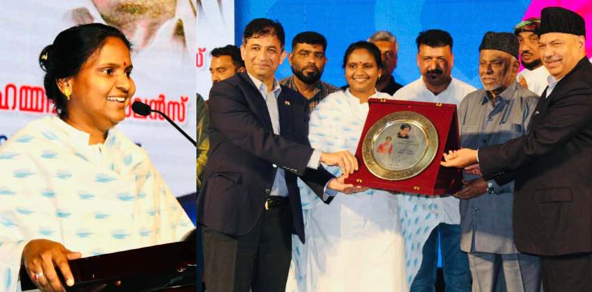 ramya haridas mp received e ahmed excellence award