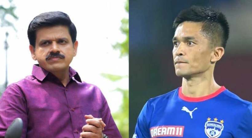 sandeep-g-varier-slams-bengaluru-fc-player-sunil-chhetri