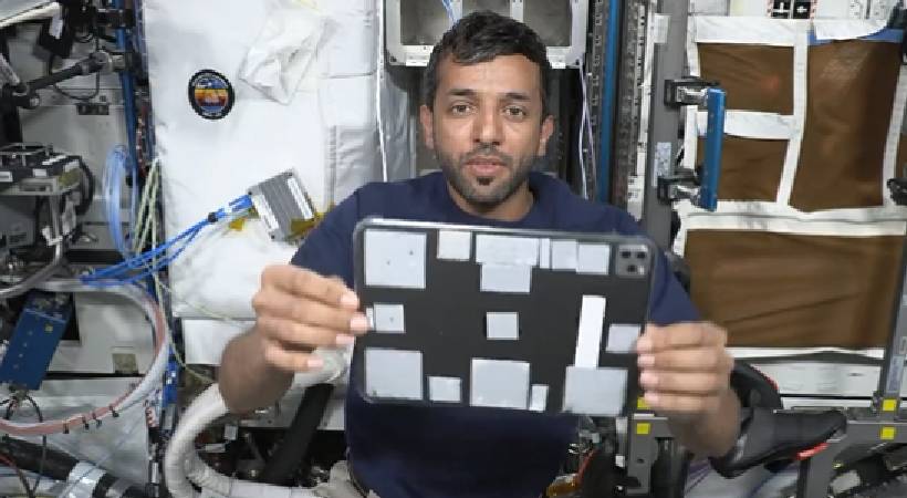 Sultan Al Neyadi asks to explain physics problem on space station