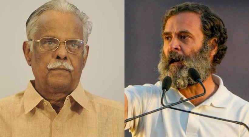 T Padmanabhan solidarity Rahul Gandhi disqualified
