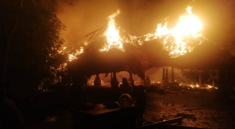 neeleshwar hermitage resort catches fire