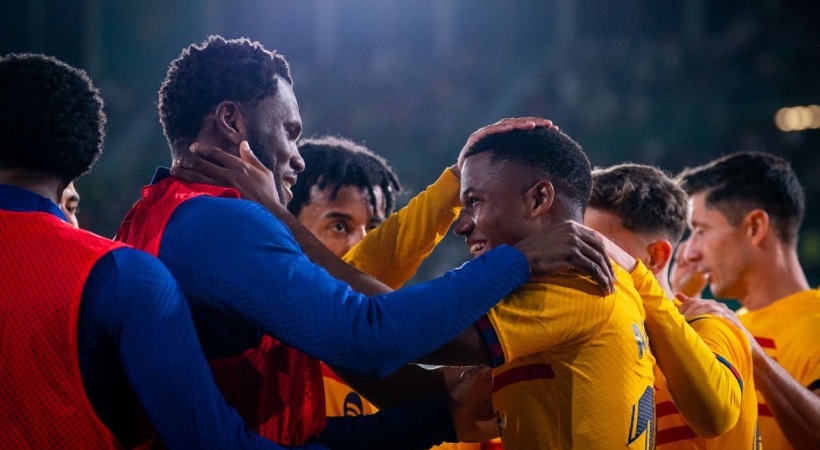 Ansu Fati celebrating goal againnst Elche