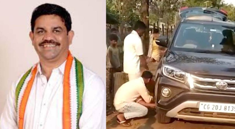 Chhattisgarh Congress MLA Vikram Mandavi’s convoy attacked by Naxals