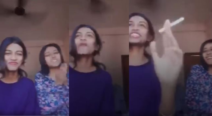 Girls disrespect National Anthem while smoking cigarettes in viral video