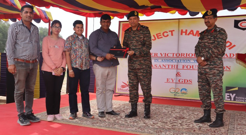 Indian Army and Viswasanthi Foundation join hands for Digital India