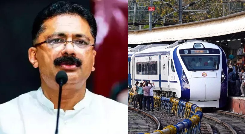 Images of KT Jaleel and Vande Bharat