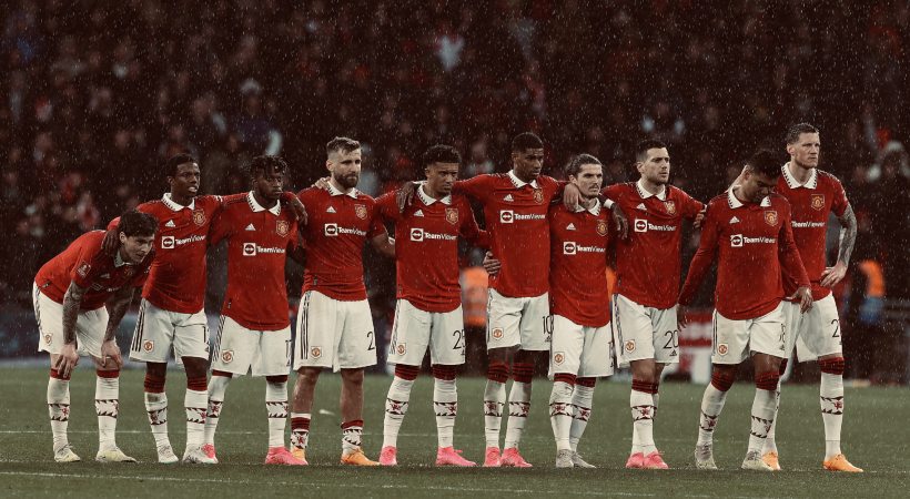 Manchester United team against Brighton Hove