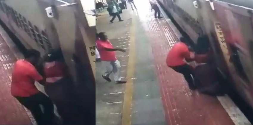 Railway porter as savior of woman