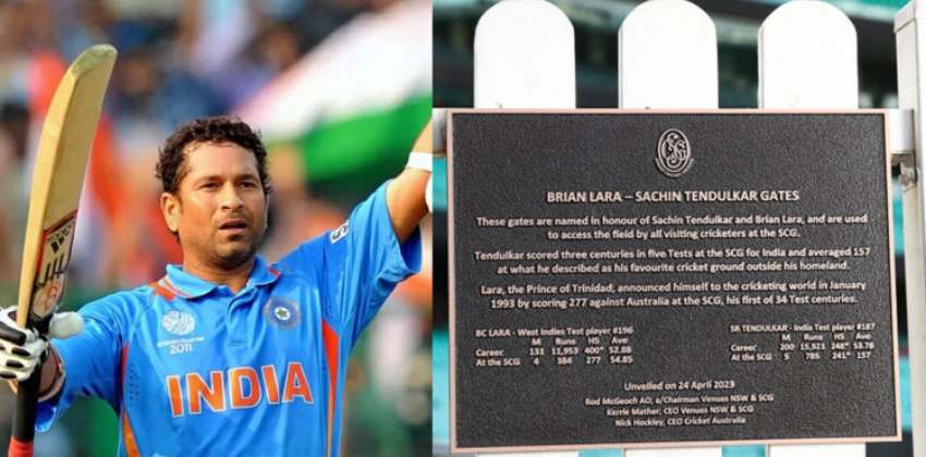 Sachin Tendulkar, Brian Lara honoured with gates at Sydney