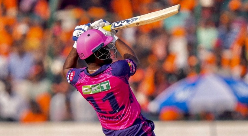 Sanju Samson batting for Rajasthan Royals