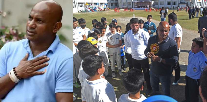 Sri Lanka Legend Sanath Jayasuriya Interacts With Young Cricketers In Srinagar