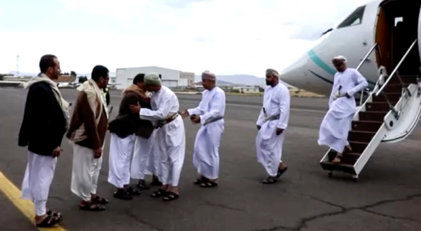 The Omani delegation landed on Saturday in Yemen