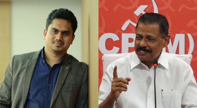 images of Vijesh Pillai and MV Govindan