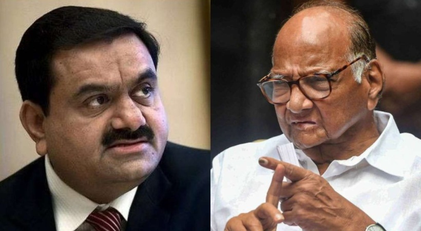 Images of sharad pawar and adani