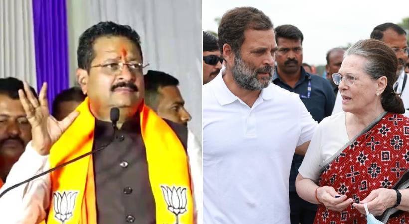BJP MLA abusive remarks against Sonia Gandhi and Rahul Gandhi