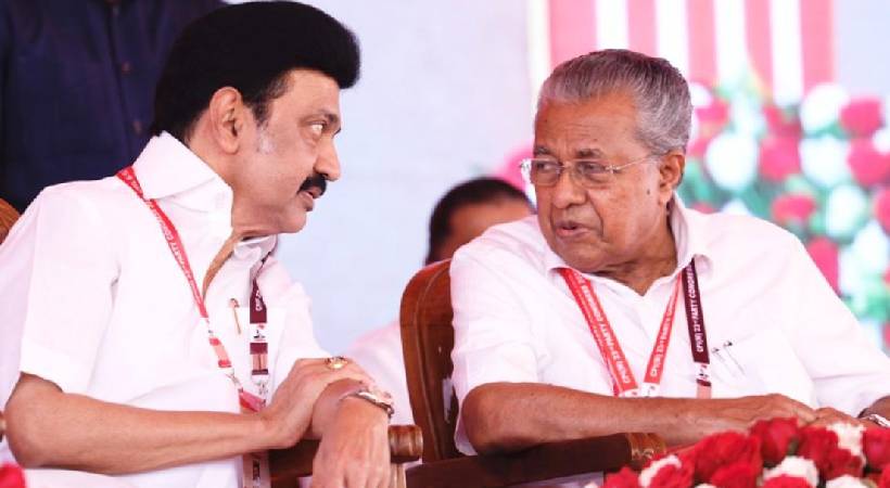 Pinarayi and Stalin Open fight against Governor