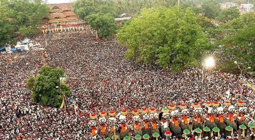 thrissur pooram pakalpooram today