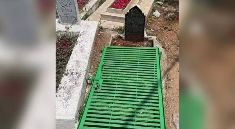 Viral photo of grave with iron grille is from Hyderabad not Pakistan