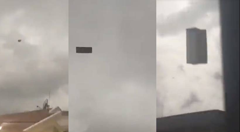Violent Storm Causes Sofa To Fly In Sky In Ankara